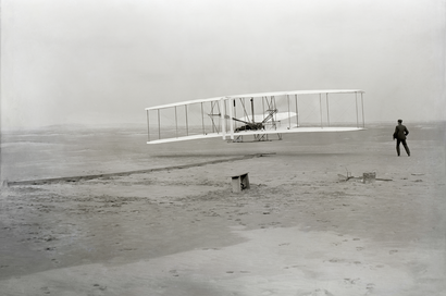 Humankind finally begins its conquer of the skies.